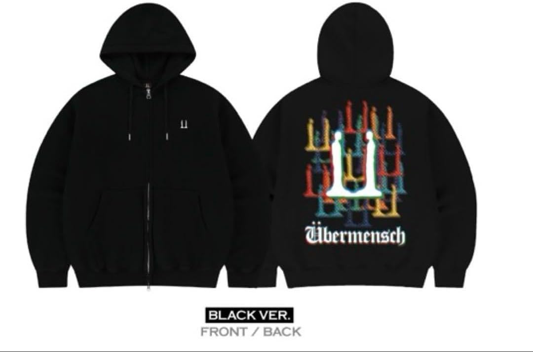 G-DRAGON ?bermensch HOODIE ZIP-UP 黒 G-DRAGON Übermensch